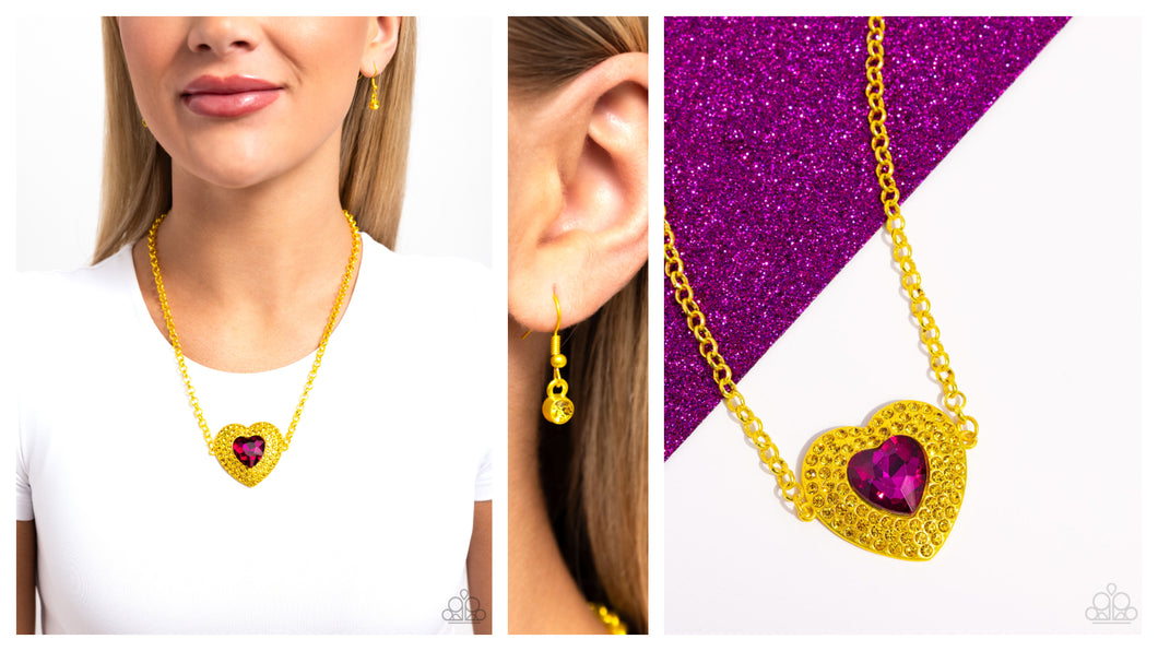 Paparazzi ♥ Locket Leisure - Yellow ♥ N2404