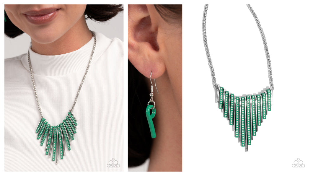 Paparazzi ♥ Fashionable Fringe - Green ♥ N2458