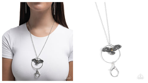Paparazzi ♥ Exemplary Eagle - Silver ♥ Lanyard N2652