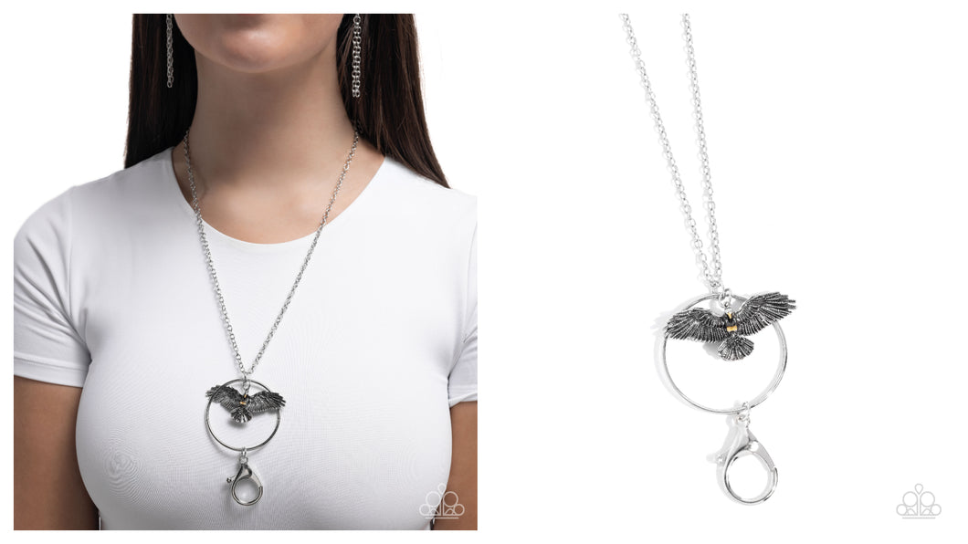 Paparazzi ♥ Exemplary Eagle - Silver ♥ Lanyard N2652