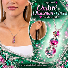 Load image into Gallery viewer, Paparazzi ♥ Ombré Obsession - Green ♥ Necklace EX102