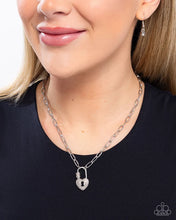 Load image into Gallery viewer, Paparazzi ♥ Padlock Potential - Silver ♥ Necklace EX66