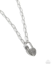 Load image into Gallery viewer, Paparazzi ♥ Padlock Potential - Silver ♥ Necklace EX66