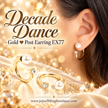 Load image into Gallery viewer, Paparazzi ♥ Decade Dance - Gold ♥ Post Earring EX77