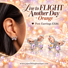 Load image into Gallery viewer, Paparazzi ♥ Live to FLIGHT Another Day - Orange ♥ Post Earrings EX86