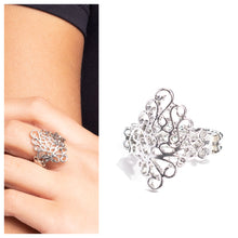 Load image into Gallery viewer, Paparazzi ♥ Full-Fledged Filigree - Silver ♥ R384