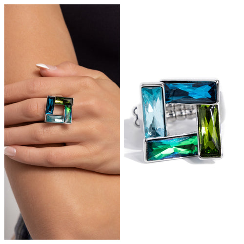 Paparazzi ♥ Sinuous Square - Blue ♥ R413