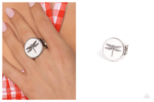 Paparazzi ♥ Debonair Dragonfly - White ♥ R431