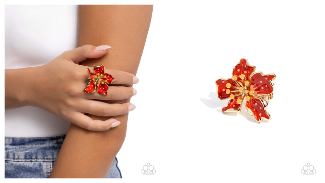 Paparazzi ♥ Fast Florals - Red ♥ R484