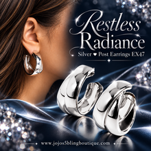 Load image into Gallery viewer, Paparazzi ♥ Restless Radiance - Silver ♥ Post Earrings EX47