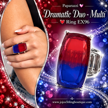 Load image into Gallery viewer, Paparazzi ♥ Dramatic Duo - Multi ♥ Ring EX96