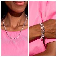 Load image into Gallery viewer, Paparazzi ♥ Colorblock Charm Necklace &amp; Colorblock Cache Bracelet - Purple Set ♥ S102