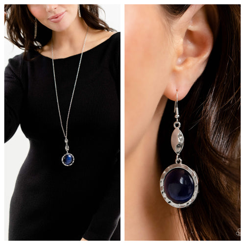Paparazzi ♥ Magic Carpet Cruise Necklace & Magically Magnificent Earrings - Blue Set ♥ S106