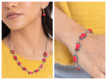 Load image into Gallery viewer, Paparazzi ♥ Southern Safari Necklace &amp; Chasing Canyons Bracelet - Red Set ♥ S113
