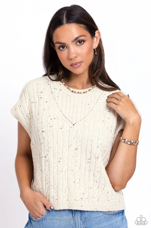 Paparazzi ♥ Natural Nonchalance Necklace & Natural Notion Bracelet - Brown ♥ $10 Set - S124