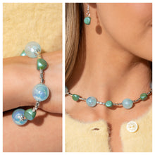 Load image into Gallery viewer, Paparazzi ♥ Malibu Makeover Necklace &amp; Malibu Model Bracelet - Blue Set ♥ Set S126
