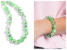 Load image into Gallery viewer, Paparazzi ♥ Plentiful Pearls Necklace &amp; Plentiful Pigment Bracelet - Green Set ♥ S133