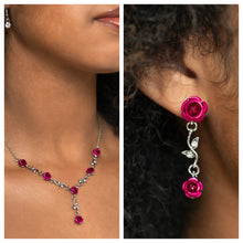 Load image into Gallery viewer, Paparazzi ♥ ROSE Without Saying Necklace &amp; Led by the ROSE Earrings - Pink ♥ 2-piece set S135