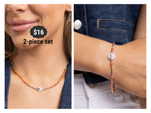 Load image into Gallery viewer, Paparazzi ♥ Aerial Action Necklace &amp; Aerial Actress Bracelet - Orange Set ♥ S143