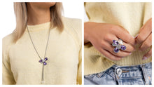 Load image into Gallery viewer, Paparazzi ♥ FLORAL Values Necklace &amp; FLORAL Excellence Ring - Purple Set ♥ S149