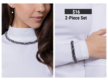 Load image into Gallery viewer, Paparazzi ♥ Candid Coils Necklace &amp; Coiled Champion Bracelet - Black Set ♥ S161