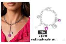 Load image into Gallery viewer, Paparazzi ♥ Momentary Bliss Necklace &amp; Momentary Balance Bracelet - Pink 2-Piece Set ♥ S164