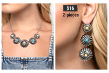 Load image into Gallery viewer, Paparazzi ♥  Palm Tree Promenade Necklace &amp; Palm Tree Promise Earrings - Yellow ♥ S167