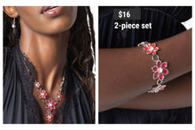 Load image into Gallery viewer, Paparazzi ♥ Compatibly Chic Necklace &amp; Compatibly Charming Bracelet - Red ♥ S195