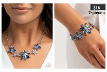 Load image into Gallery viewer, Paparazzi ♥ Floral Feature Necklace &amp; Floral Factor Bracelet - Blue Set ♥ S202