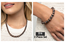 Load image into Gallery viewer, Paparazzi ♥ Harmonious Hearth Necklace &amp; Harmonious Hallmark Bracelet - Copper Set ♥ S203