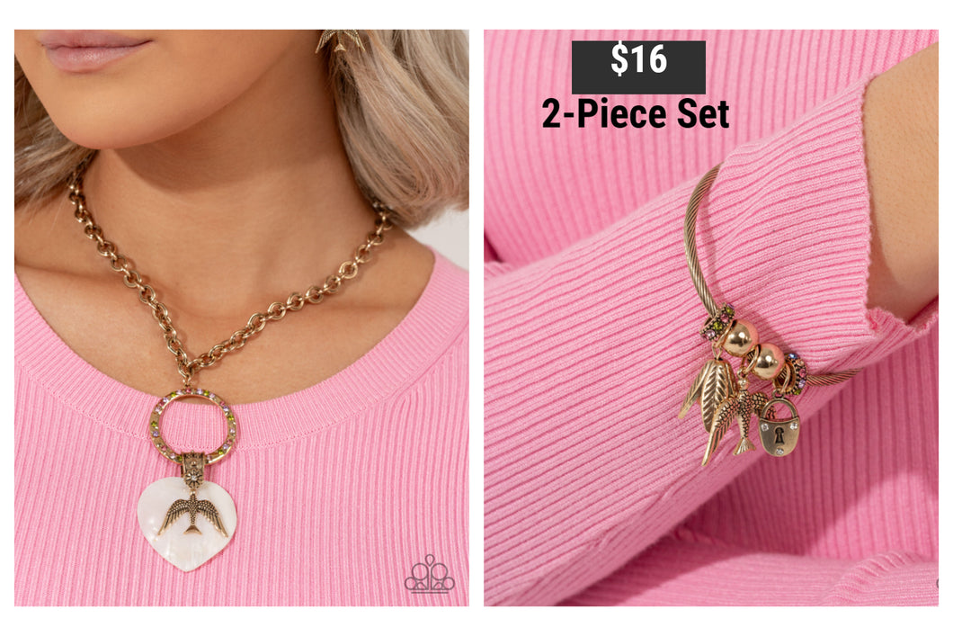 Paparazzi ♥ Malibu Match - Multi ♥ Necklace & Bracelet Set S204