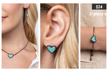 Load image into Gallery viewer, Paparazzi ♥ Courting Calypso Necklace, Courting California  Bracelet, &amp; Courting Color Earrings - Copper ♥ 3-piece set S209