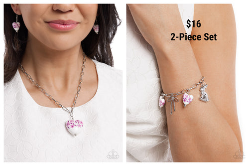 Paparazzi ♥ Painted Poetry Necklace & Painted Proficiency Bracelet - Purple ♥ S211