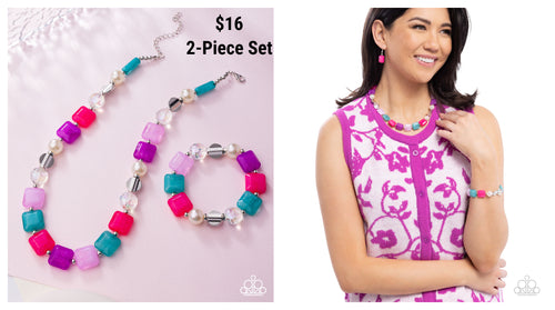 Paparazzi ♥ Continuous Cubes - Pink ♥ S212