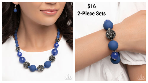 Paparazzi ♥ Hematite Hallmark - Blue ♥ S218