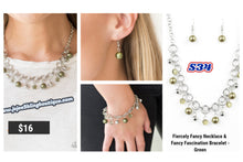 Load image into Gallery viewer, Fiercely Fancy Necklace &amp; Fancy Fascination Bracelet Set - Green S34