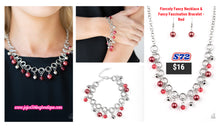 Load image into Gallery viewer, Fiercely Fancy Necklace &amp; Fancy Fascination - Red Set S72