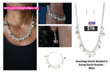 Load image into Gallery viewer, Downstage Dazzle Necklace &amp; Dazing Dazzle - White Set S76