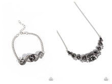 Load image into Gallery viewer, Paparazzi ♥ Eye in the Sky Bracelet &amp; EYE Wish I May Necklace ♥ Black Set S87
