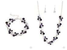 Load image into Gallery viewer, Paparazzi ♥ Poolside Perfection Bracelet &amp; Swimming in Sparkles Necklace ♥ Purple Set S91