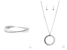Load image into Gallery viewer, Paparazzi ♥ Artistically Adorned Bracelet &amp; Encrusted Elegance Necklace ♥ Silver Set S93