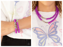 Load image into Gallery viewer, Paparazzi ♥ Dip and Dive Bracelet &amp; Summer Splash Necklace ♥ Purple Set S95