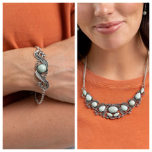 Load image into Gallery viewer, Paparazzi ♥ Eye in the Sky Bracelet &amp; EYE Wish I May Necklace ♥ Blue Set S97
