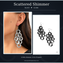 Load image into Gallery viewer, Paparazzi ♥ Scattered Shimmer - Black ♥ E2386