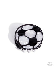 Load image into Gallery viewer, Paparazzi ♥ Soccer Shimmer - Black ♥ Hair Clip C66