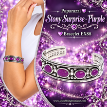 Load image into Gallery viewer, Paparazzi ♥ Stony Surprise - Purple ♥ Bracelet EX88