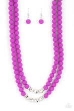 Load image into Gallery viewer, Paparazzi ♥ Dip and Dive Bracelet &amp; Summer Splash Necklace ♥ Purple Set S95