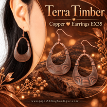 Load image into Gallery viewer, Paparazzi ♥ Terra Timber - Copper ♥ Earrings EX35