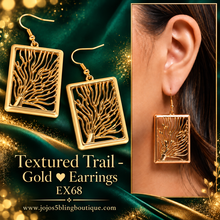 Load image into Gallery viewer, Paparazzi ♥ Textured Trail - Gold ♥ Earrings EX68
