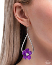 Load image into Gallery viewer, Paparazzi ♥ Tropical Teardrop - Purple ♥ E1984
